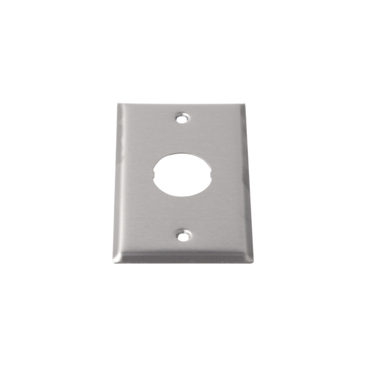 Placa de Pared IndustrialNet?, Para 1 Conector Industrial, de Acero Inoxidable