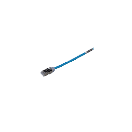 Patch Cord Cat6A, Diametro Reducido 28 AWG, Blindado S/FTP, CM/LS0H, 0.5 Metros (1.64 Pies), Color Azul