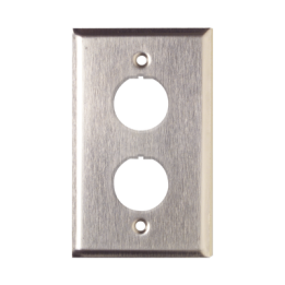 Placa de Pared Reforzada, de Acero Inoxidable, Para Uso Industrial, de 2 Puertos