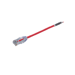 Cable de Parcheo TX6, UTP Cat6, Diámetro Reducido (28AWG), Color Rojo, 7.62 Metros (25 Pies)