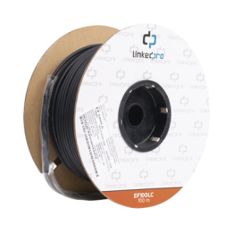 Carrete de Fibra Óptica Monomodo con Conectores LC-LC Duplex, Reforzada con Kevlar, de 100 Metros (328.08 Pies), Para