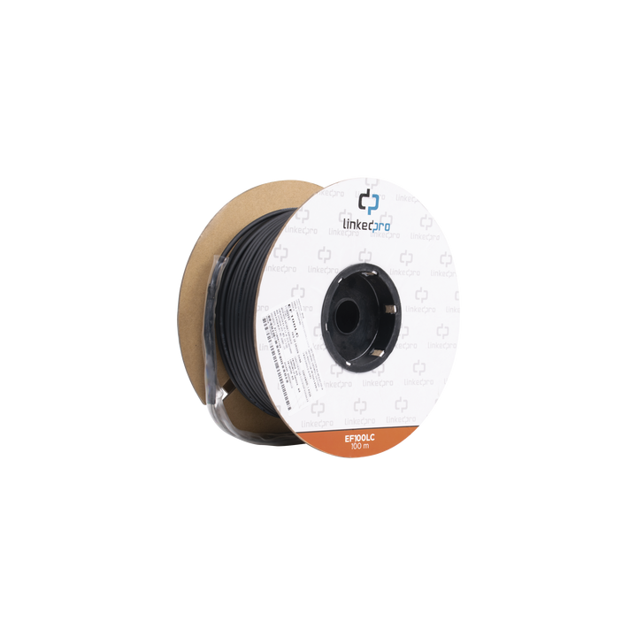 Carrete de Fibra Óptica Monomodo con Conectores LC-LC Duplex, Reforzada con Kevlar, de 100 Metros (328.08 Pies), Para
