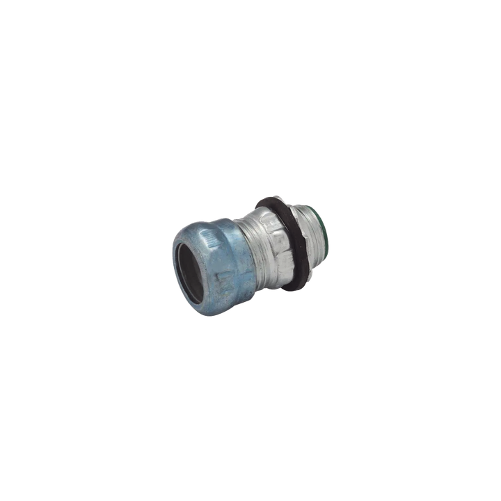 Conector de Compresión Impermeable aislado de Acero Galvanizado para Pared Delgada de 3/4" .