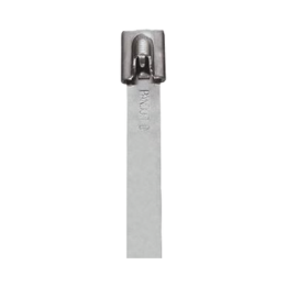 Cincho StrongHold de Acero Inoxidable Tipo 304, 201 mm largo x 7.9 mm ancho, Color Metálico, Paquete de 50pz