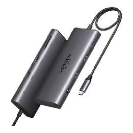 Docking Station USB-C Hub 10 en 1 UGREEN Revodok Pro 210 / Dual HDMI 4K 60Hz y 8K 30Hz / 3 Puertos USB-A + USB-C 3.0 /