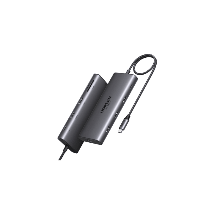 Docking Station USB-C Hub 10 en 1 UGREEN Revodok Pro 210 / Dual HDMI 4K 60Hz y 8K 30Hz / 3 Puertos USB-A + USB-C 3.0 /