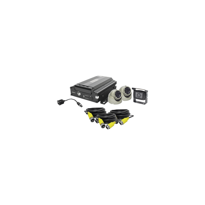 KIT DVR PARA VEHICULO /  INCLUYE /  CÁMARAS PARA INTERIOR /  CÁMARA PARA EXTERIOR, / 2MP AHD /  CABLES EXTENSORES /