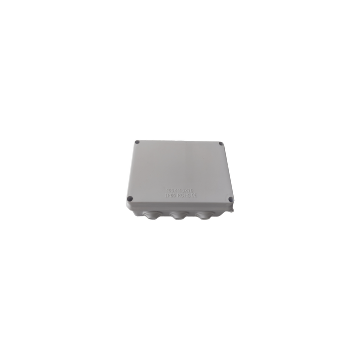 Caja de Conexiones Impermeable IP65, 10 Entradas, Dimensiones 150 x 110 x 70 mm, para Instalaciones Industriales,