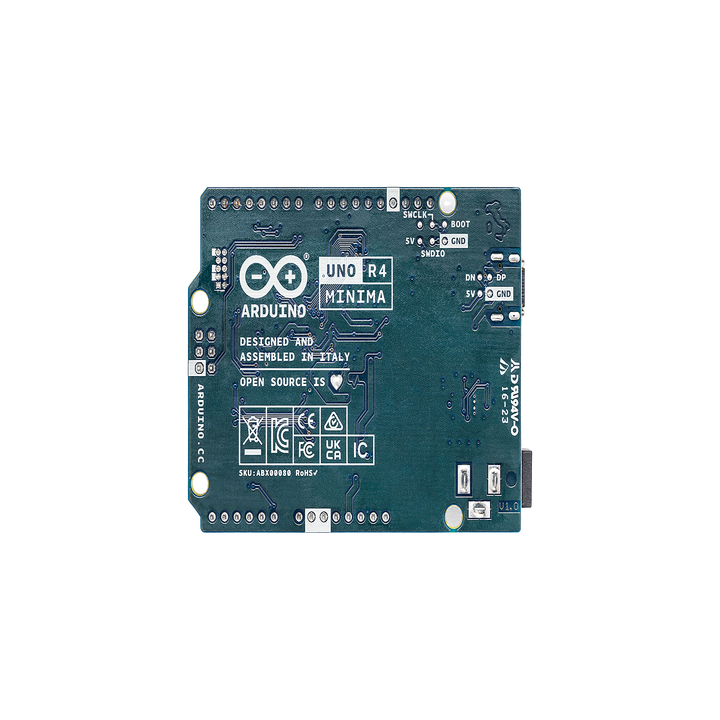Placa Desarrollo Arduino UNO R4 Minima / Microcontrolador Renesas RA4M1 32-bit Cortex-M4 / 48 MHz / 256 kB Flash / 32