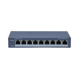 Switch PoE+ / Monitoreable / 8 Puertos 10/100 Mbps PoE+ / 1 Puerto 1000 Mbps Uplink /  Configuración Nube Hik-Partner