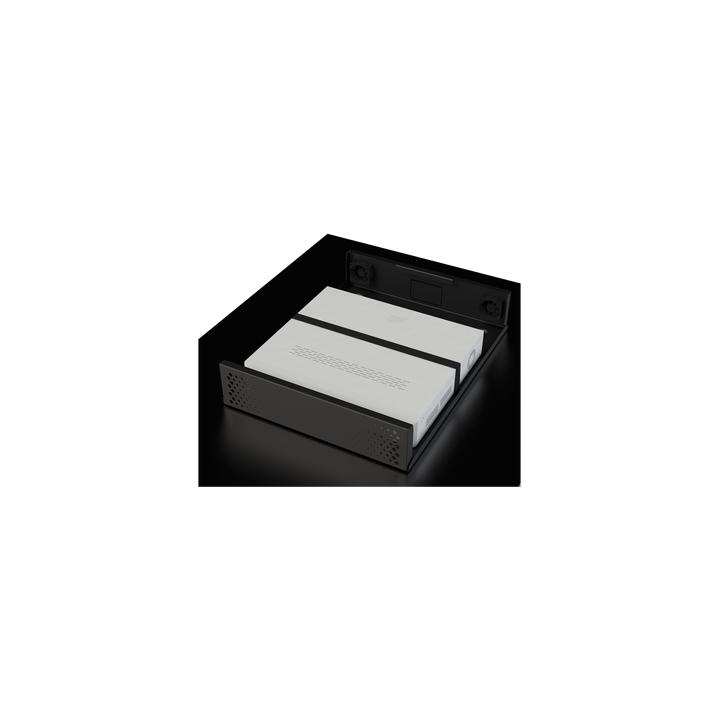 Gabinete Metálico para DVR/NVR. Tamaño Max. de DVR/NVR: 445 x 88 x 400mm (An.xAl.xProf.). Compatible con Fuente SLIM.