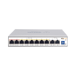Switch PoE / Administración en la nube / Con 8 puertos 10/100 Mbsp PoE af/at / 2 Puertos Uplink 10/100/1000 Mbps /