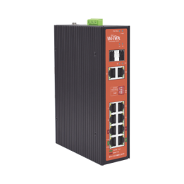 Switch PoE Industrial No administrable / Puertos 1-2 PoE 802.3 af/at y PoE 24 Vcc Pasivo 30W / Puertos 3-4 PoE 802.3