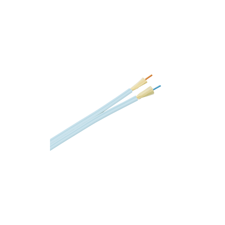 Cable de Fibra Óptica de 2 Hilos, Multimodo OM3 50/125 Optimizada, Interior, Tight Buffer 900um, No Conductiva