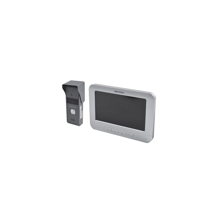 Kit de Videoportero Analógico con Pantalla LCD a Color de 7" / Frente de Calle para Exterior IP65 / Salida de Relevador