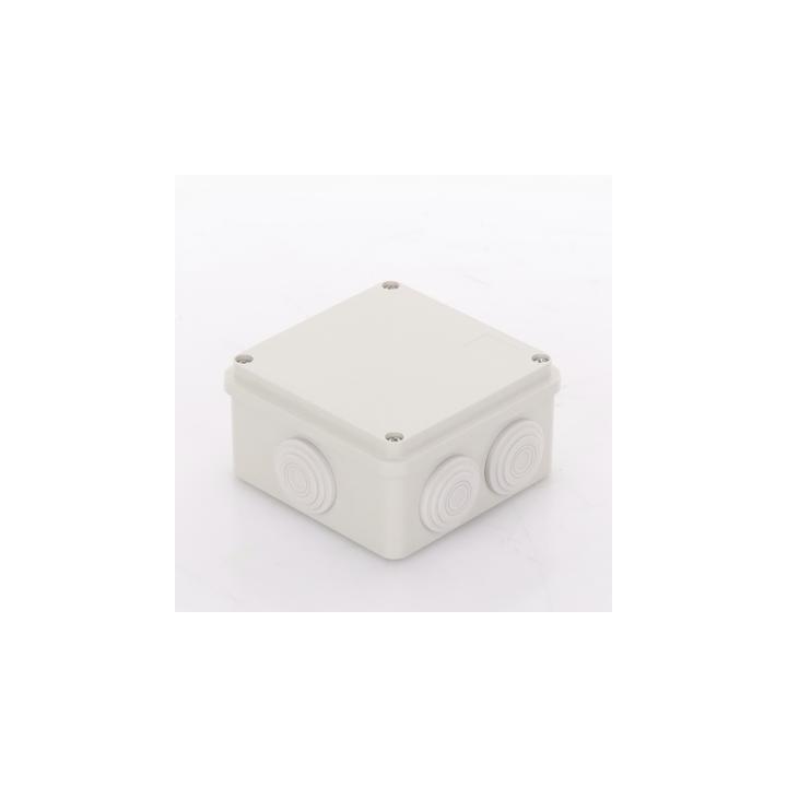 Caja Derivación-Conexión de Plástico (100 X 100 X 54 mm) con 7 Glándulas de Goma. Para Instalaciones Comerciales,