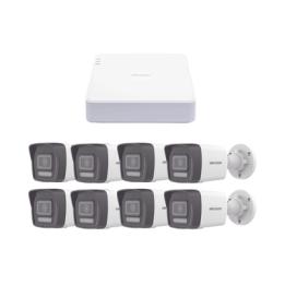 Kit IP 1080p (2 Megapixel) / NVR de 8 Canales con 8 Puertos PoE / 8 Cámaras IP Bala ColorVu Lite y ACUSENSE Lite /