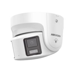 [PROTECCIÓN ACTIVA] Turret IP Panorámica 8 Megapíxel / 2 Lentes 4 mm (180°) / Imagen a Color 24/7 (ColorVu) / PoE /