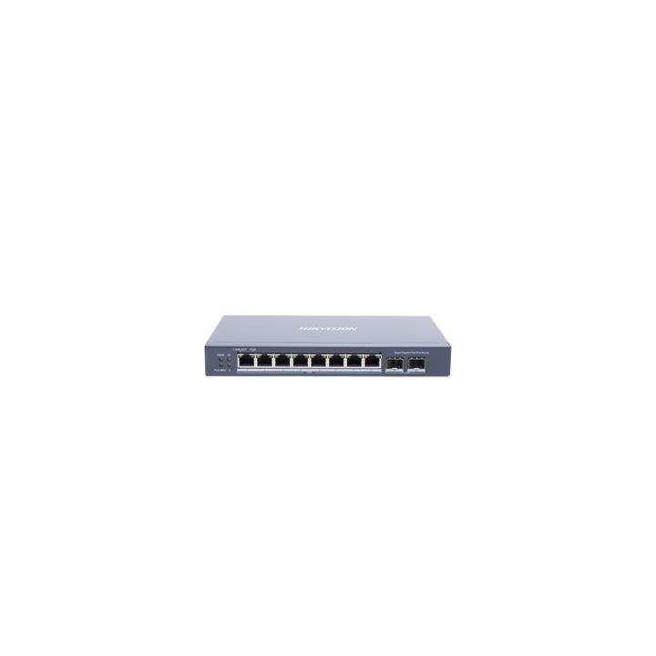 Switch Gigabit PoE+ / Administrable / 8 Puertos Gigabit PoE+ / 2 Puertos SFP / Configuración Nube Hik-Partner Pro /