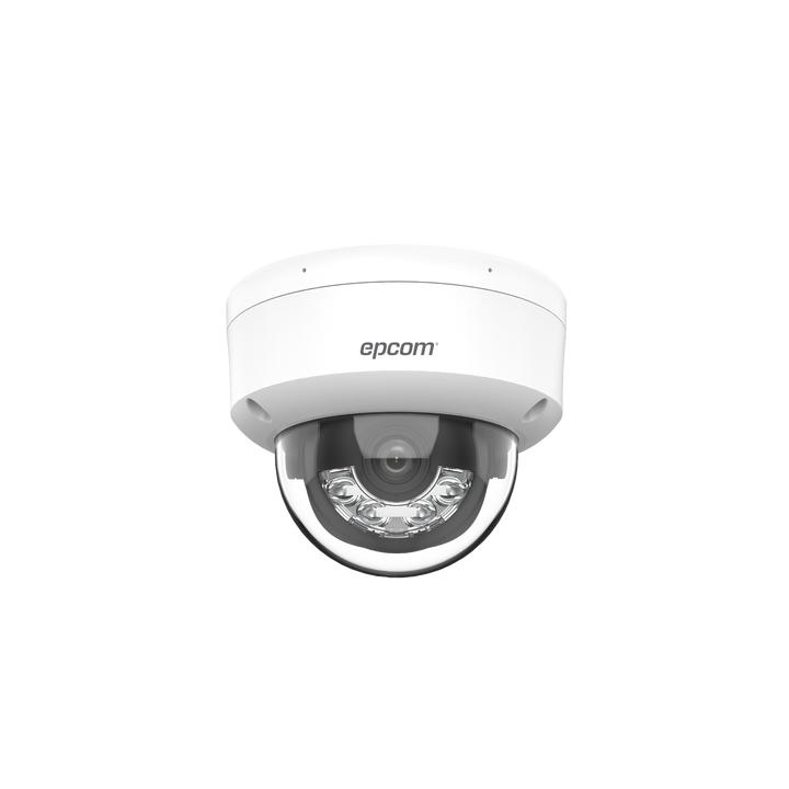 Domo IP 4 Megapixel / Lente 2.8 mm / Dual Light (30 mts IR + 30 mts Luz Blanca) / Micrófono Integrado / Antivandálico