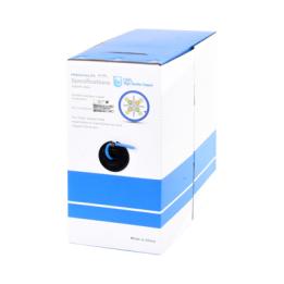Bobina de Cable de 305 Metros (1000 Pies) Cat6, CM, 24 AWG, Alto Rendimiento, ETL, UL, Color Azul, Super Flexible, para