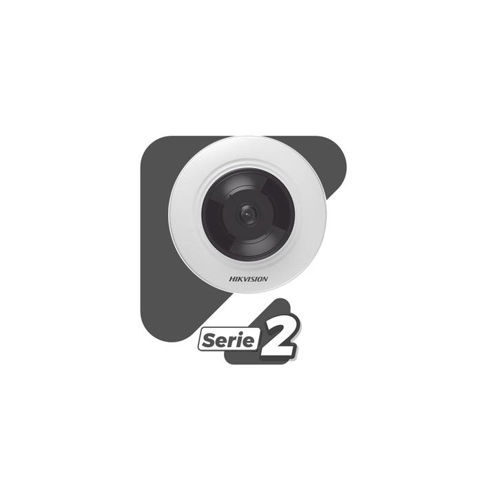 Mini Fisheye IP 5 Megapixel / Panorámica 180° - 360° / Microfono Integrado / 8 mts IR / Uso en Interior / PoE /