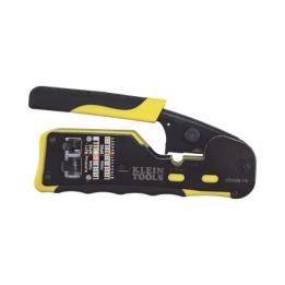 Ponchadora/Pelacables/Cortacables con Matraca para Conectores Pass-Thru RJ45 y Conectores Estándar RJ11/RJ12.