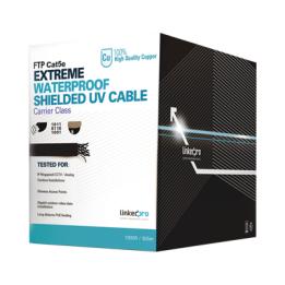 Bobina de Cable de 305 Metros (1000 Pies), Cat5e, Color Negro, Sin Blindar, para Aplicaciones de Video Vigilancia,