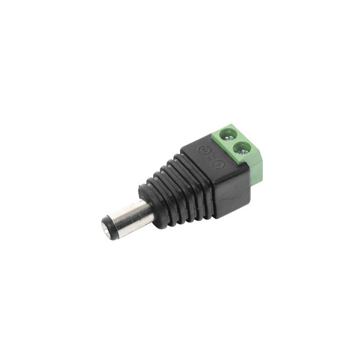 Adaptador Macho Tipo Jack de 3.5 mm (0.14 Pulgadas) Polarizado de 12 Vcc / Terminales Tipo Tornillo / Polarizado (+/-)
