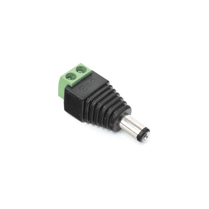 Adaptador Macho Tipo Jack de 3.5 mm (0.14 Pulgadas) Polarizado de 12 Vcc / Terminales Tipo Tornillo / Polarizado (+/-)