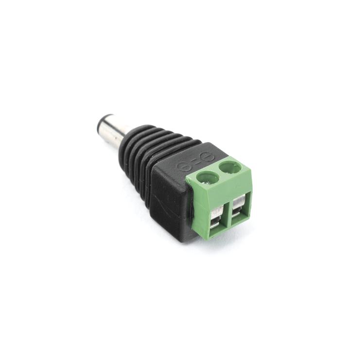 Adaptador Macho Tipo Jack de 3.5 mm (0.14 Pulgadas) Polarizado de 12 Vcc / Terminales Tipo Tornillo / Polarizado (+/-)