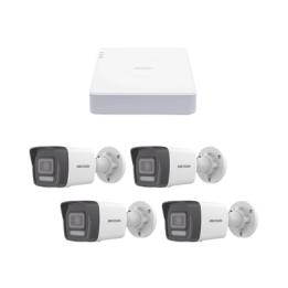 Kit IP 1080p (2 Megapixel) / NVR de 4 Canales con 4 Puertos PoE / 4 Cámaras IP Bala ColorVu Lite y ACUSENSE Lite /