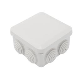 Caja Estanca, Derivación, Conexión de Plástico (89 X 89 X 50 mm) con 7 Glándulas de Goma. Para Instalaciones