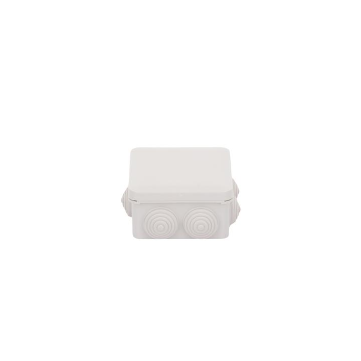 Caja Estanca, Derivación, Conexión de Plástico (89 X 89 X 50 mm) con 7 Glándulas de Goma. Para Instalaciones