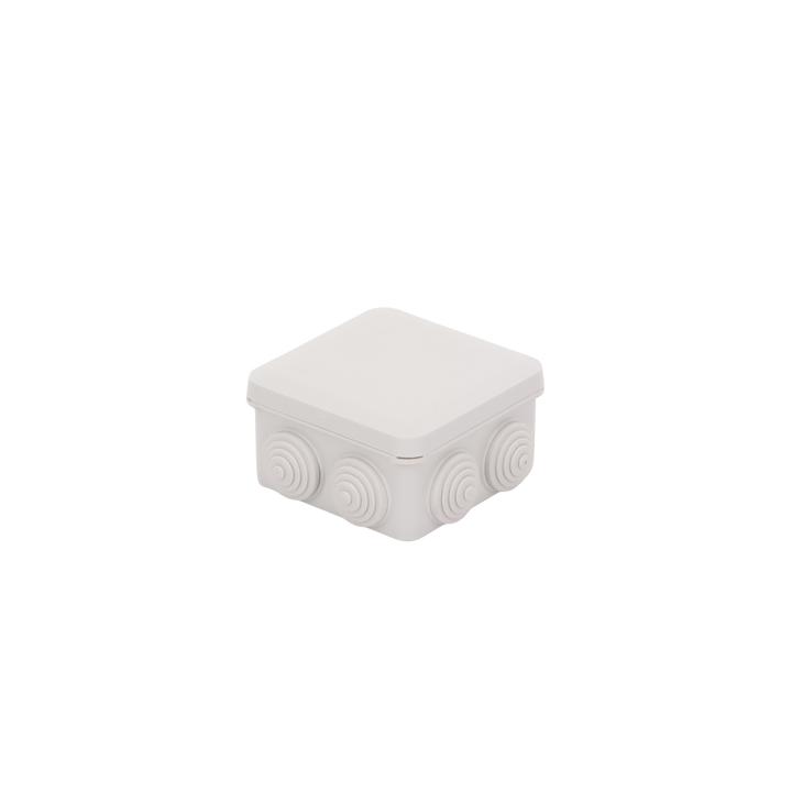 Caja Estanca, Derivación, Conexión de Plástico (89 X 89 X 50 mm) con 7 Glándulas de Goma. Para Instalaciones
