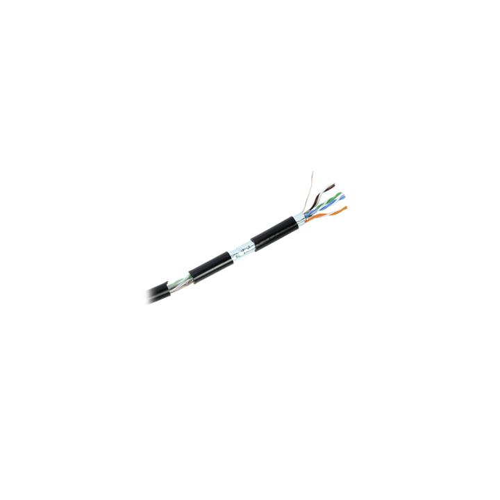 Bobina de Cable de 305 Metros (1000 Pies) Cat6+ Calibre 23 Exterior Blindado Tipo FTP para Climas Extremos, UL, Color