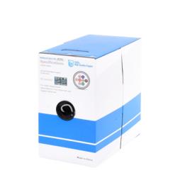 Bobina de Cable de 305 Metros (1000 Pies), Cat5e, 24 AWG, Color Gris, UL, para Aplicaciones en Videovigilancia, Redes