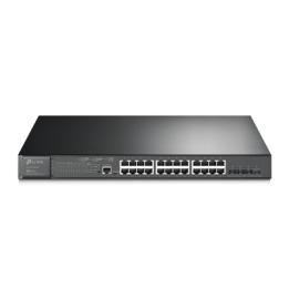 Switch L2+ Omada PoE+ / 24 Puertos PoE+ 10/100/1000 Mbps / 4 Puertos SFP+ 10G / 2 Puertos Consola (RJ45 y microUSB) /