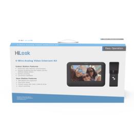Kit de Videoportero Analógico con Pantalla LCD a Color de 7" / Frente de Calle para Exterior IP65 / Salida de Relevador