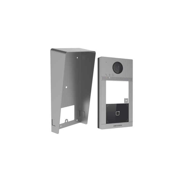 Kit Videoportero + Carcasa protectora IP 2 Megapixel / Llamada y Apertura Remota desde App Hik-Connect / PoE / Exterior
