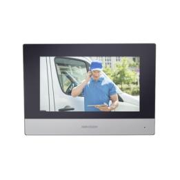 Monitor Hibrido IP WiFi Touch Screen 7" para DS-KIS303P / Vídeo en Vivo / PoE Estándar / Apertura Remota / Llamada