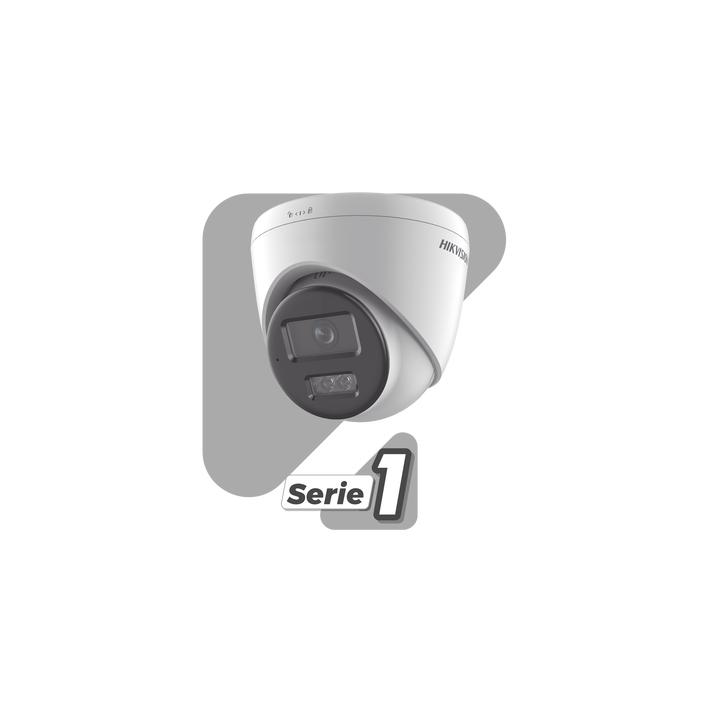 [Dual Light] Turret IP 8 Megapixel (4K) / Lente 2.8 mm / 30 mts IR + 30 mts Luz Blanca / Micrófono Integrado /