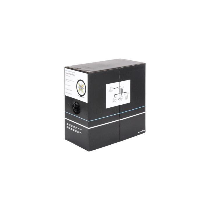 Bobina de Cable 305 Metros (1000 Pies) Cat6, 24 AWG, Climas Extremos, Color Negro, Sin Blindar, para Intemperie