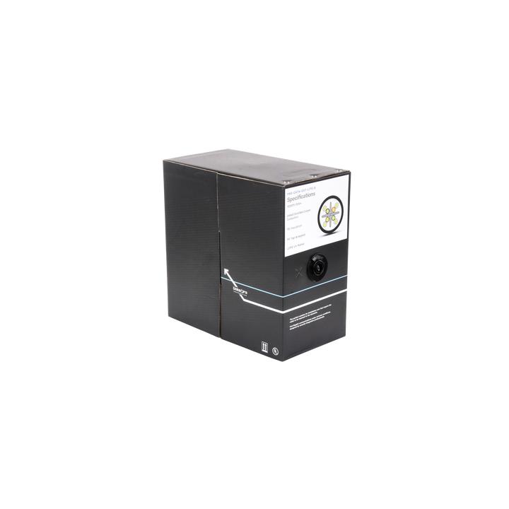 Bobina de Cable 305 Metros (1000 Pies) Cat6, 24 AWG, Climas Extremos, Color Negro, Sin Blindar, para Intemperie