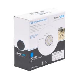 Bobina de Cable de 100 Metros (328.08 Pies), Cat5e, 24 AWG, Color Gris, UL, para Aplicaciones en Videovigilancia, Redes