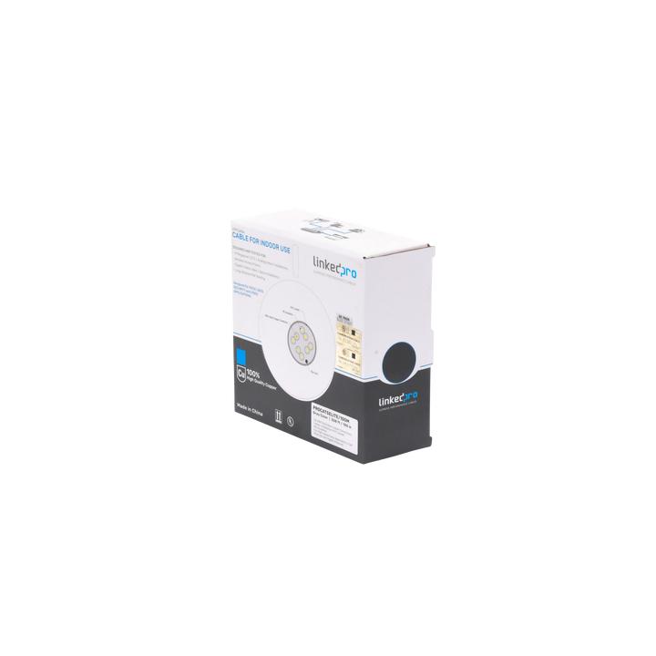 Bobina de Cable de 100 Metros (328.08 Pies), Cat5e, 24 AWG, Color Gris, UL, para Aplicaciones en Videovigilancia, Redes