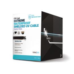 Bobina de 152.5 Metros (500 Pies) Cat6+ Calibre 23 Exterior Blindado Tipo FTP Para Climas Extremos, UL Para