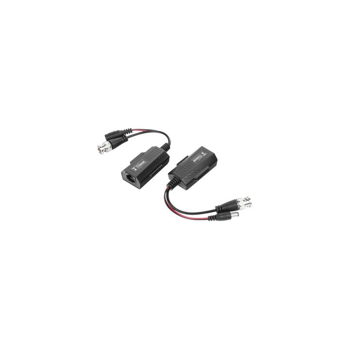 Kit de transceptores activos con conector para alimentación (12V/24Vcc/AC) TurboHD para aplicaciones de video por UTP
