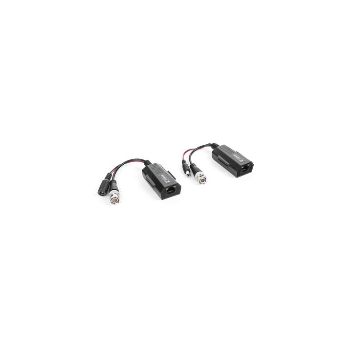 Kit de transceptores activos con conector para alimentación (12V/24Vcc/AC) TurboHD para aplicaciones de video por UTP