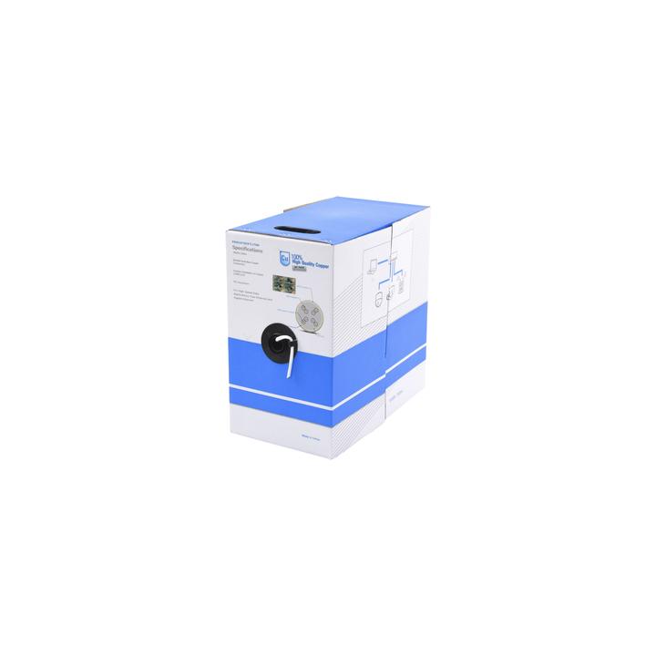 Bobina de Cable UTP Cat5e para Exterior en Color Blanco / 305 Metros (1000 Pies) / Certificada UL / Sin Blindaje